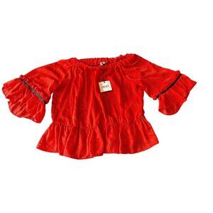 NWT Liu Jo Milano Women's Red Polka Dot Tunic Cosy Size 44 (L)‎